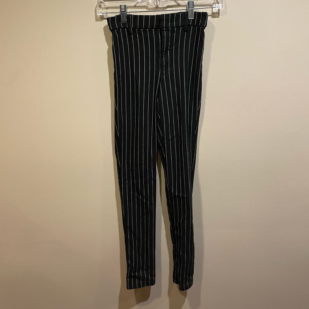 Garage Black White Pinstripe Pants